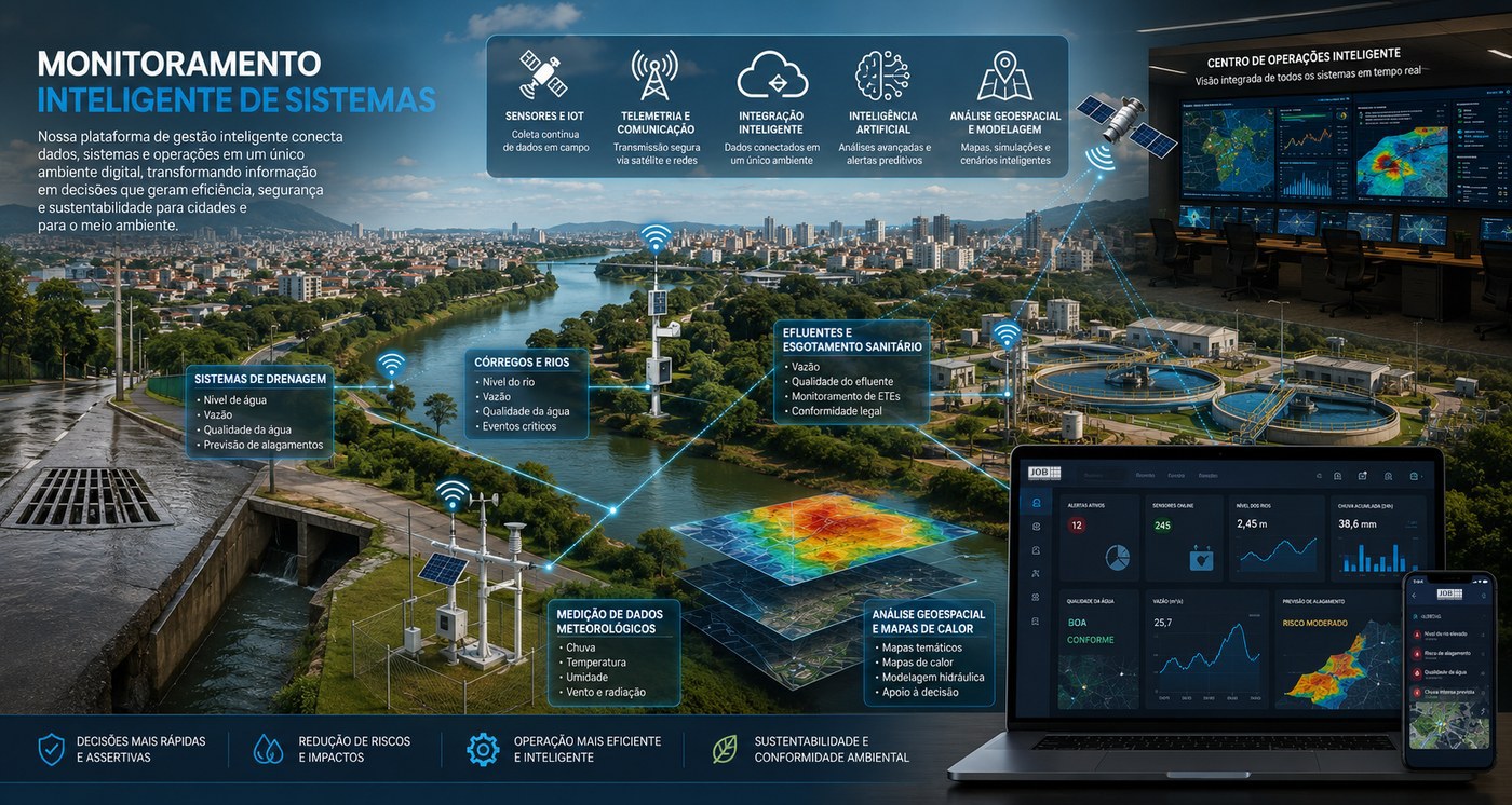 Painel de monitoramento inteligente de sistemas ambientais
